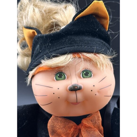 2000 Cabbage Patch Kids Black Cat Plush Doll 10" Halloween Vtg HTF Rare - Picture 2 of 16